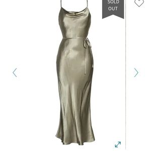 Shona Joy Cowl Neck MIDI Slip Dress Size 4